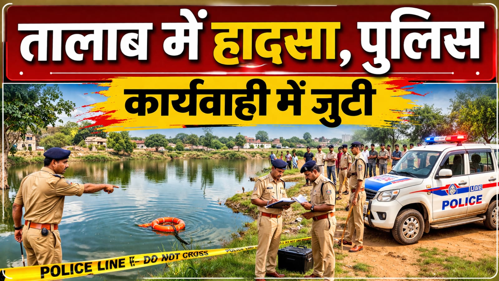 तालाब में डूबने से दो मासूम बच्चों की दर्दनाक मौत, तलाश के बाद शव बरामद।